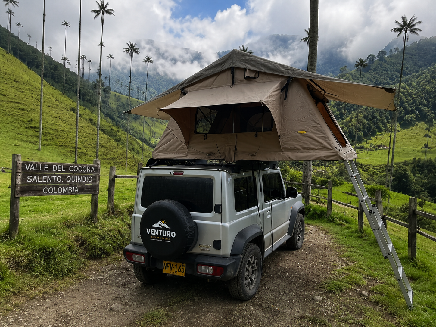 Overlanding route near Cocora Valley